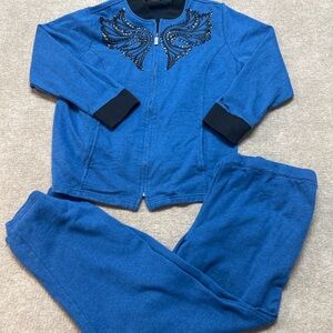 Bob Mackie Blue Jacket with Black Beaded Accents 1948